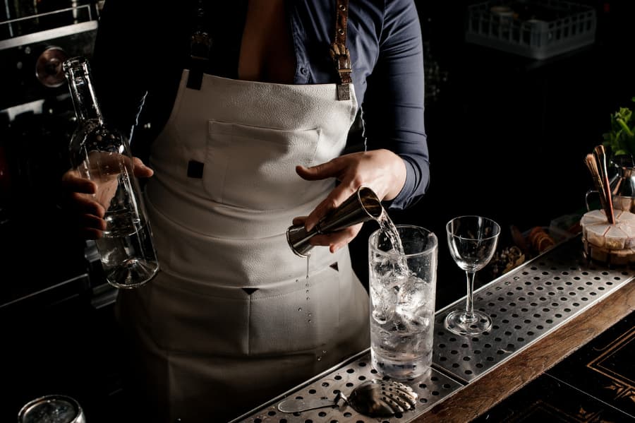 Bartender Fixes A Vodka Drink