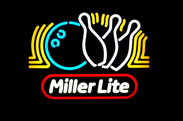 Photo of an old Miller Lite neon for a bar window