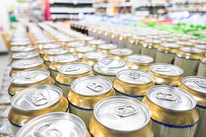 Cans In A Supermarket