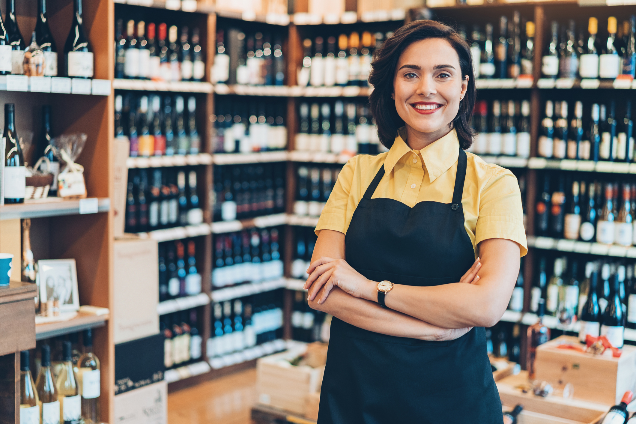 Worker In A Wine Store