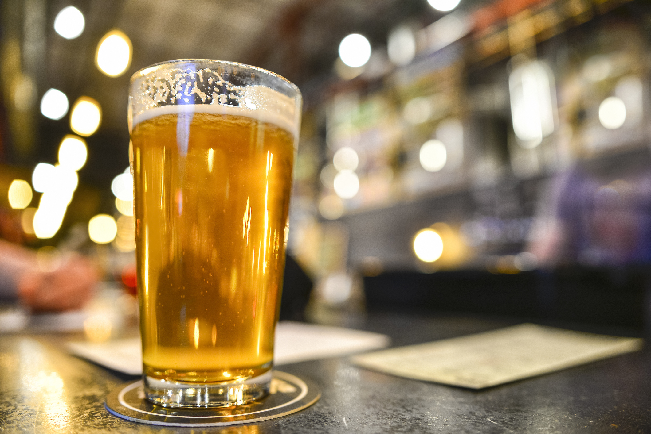 Cider Glass On Bar