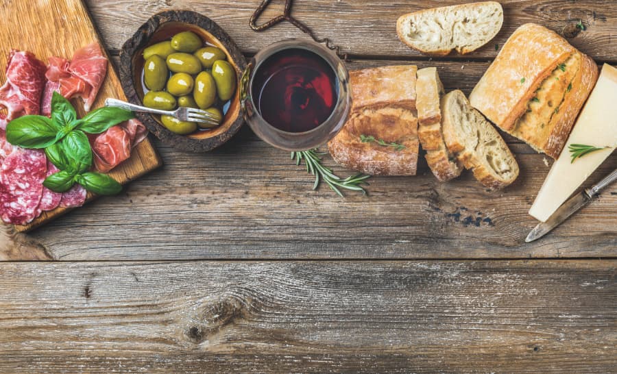 Wine And Food Platter