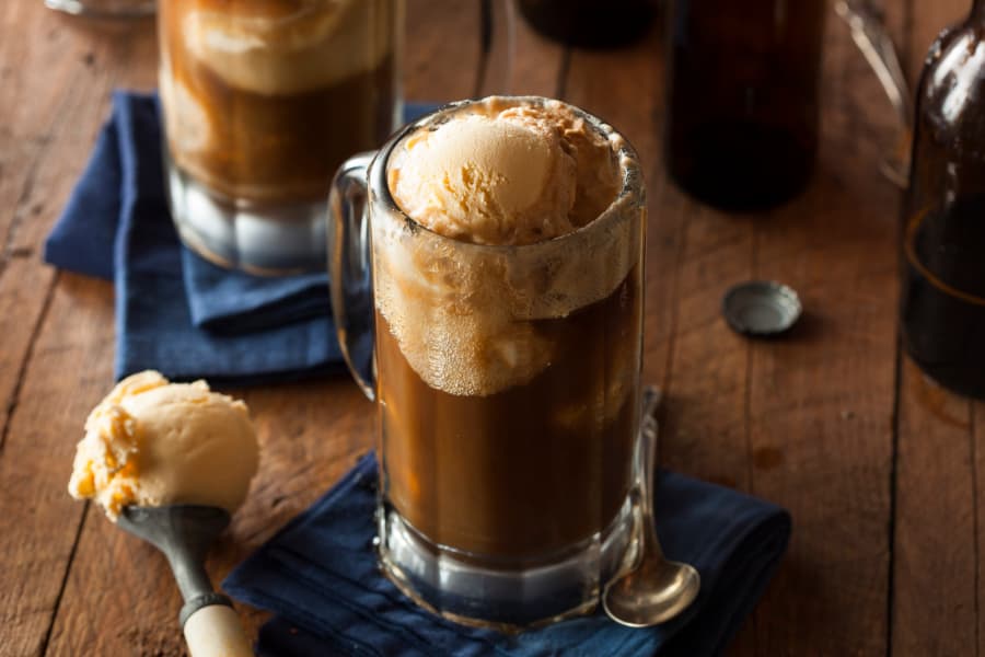 Ice Cream Float In Glass Mug