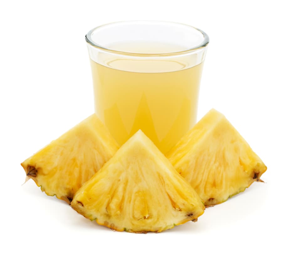 Glass of pineapple juice