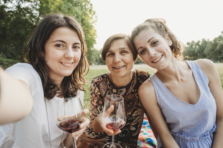 Taking A Selfie With Wine 